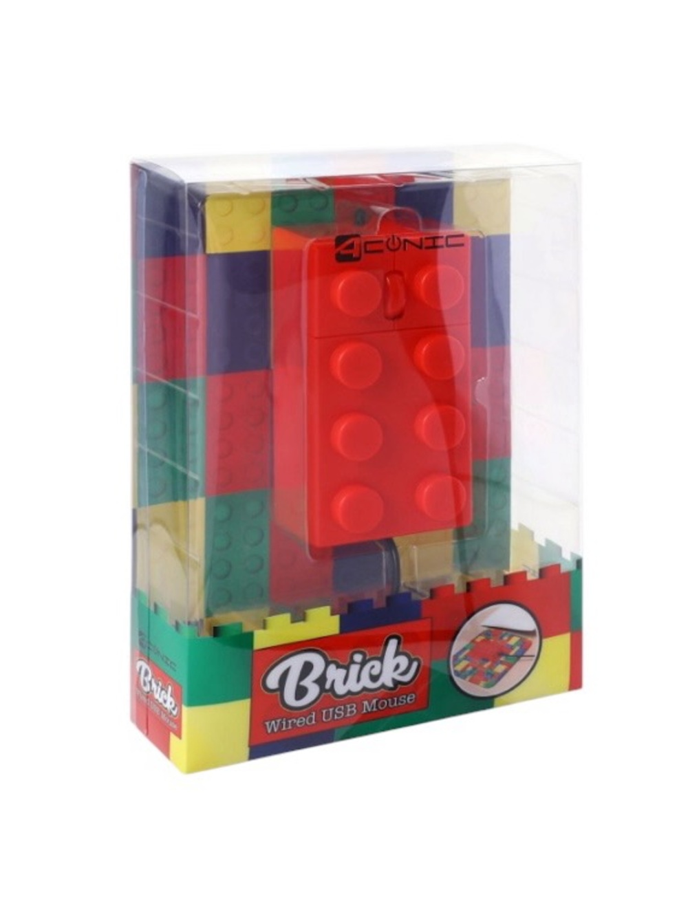 Red Wired USB Computer Mouse Red Lego - Picture 1 of 6
